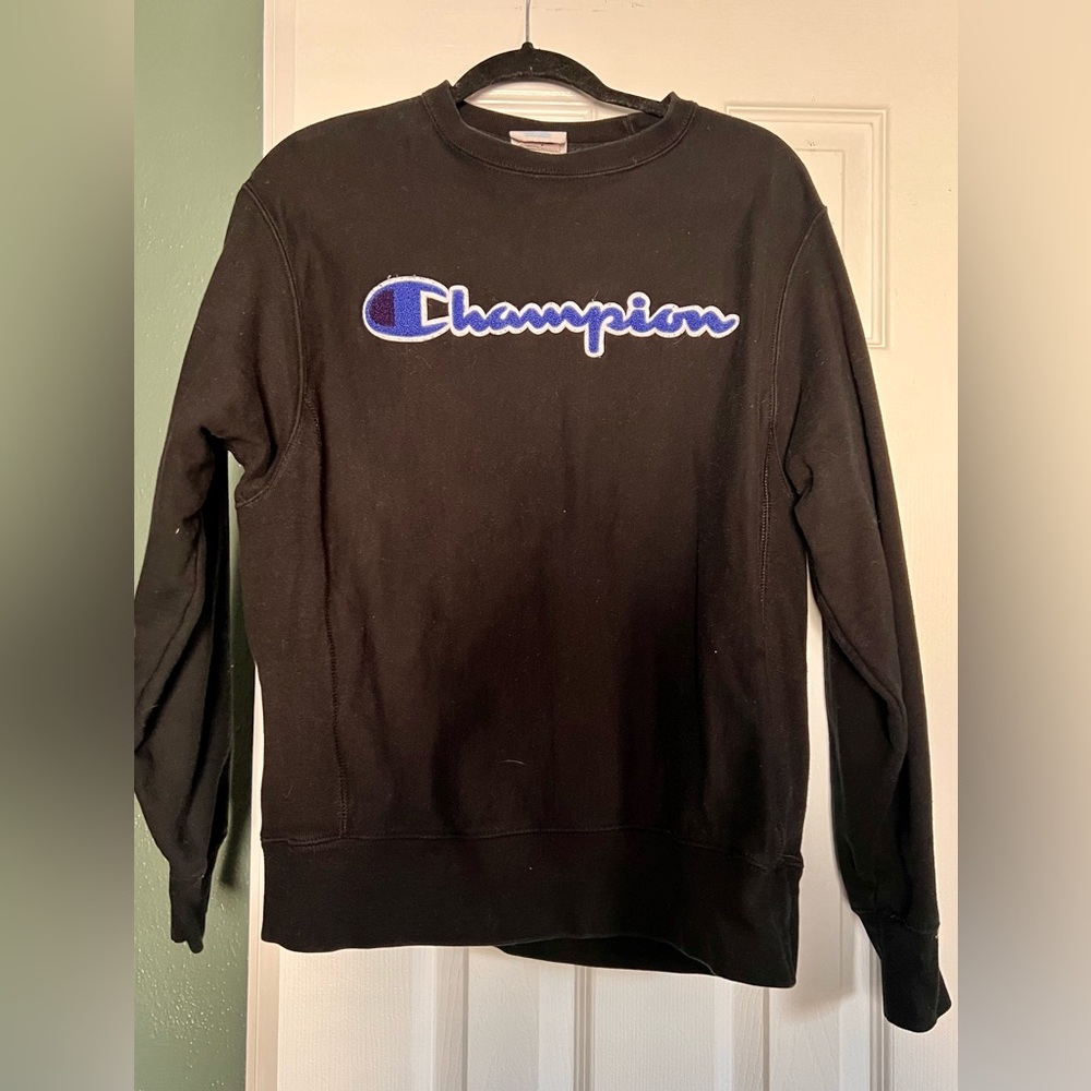 Champion Men’s Black Crewneck Sweatshirt